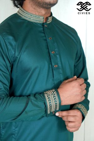 Premium Rolex Cotton Green Punjabi
